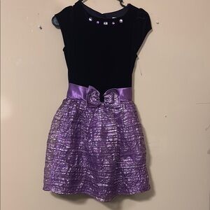 Elegant Purple Dress with Bow by Jona Michelle
